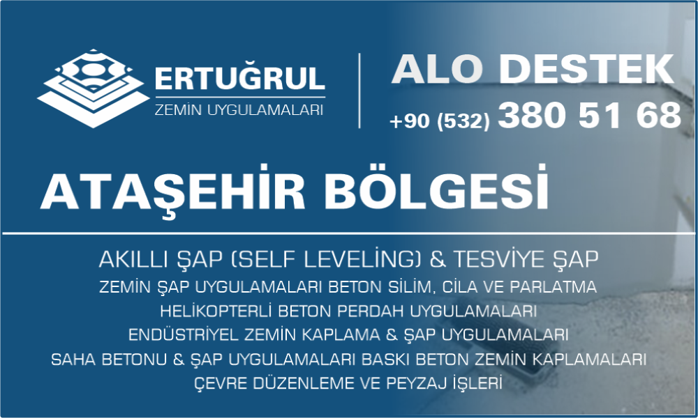 Ataşehir Şap Zemin Uygulamaları Self Leveling Tesviye Şap