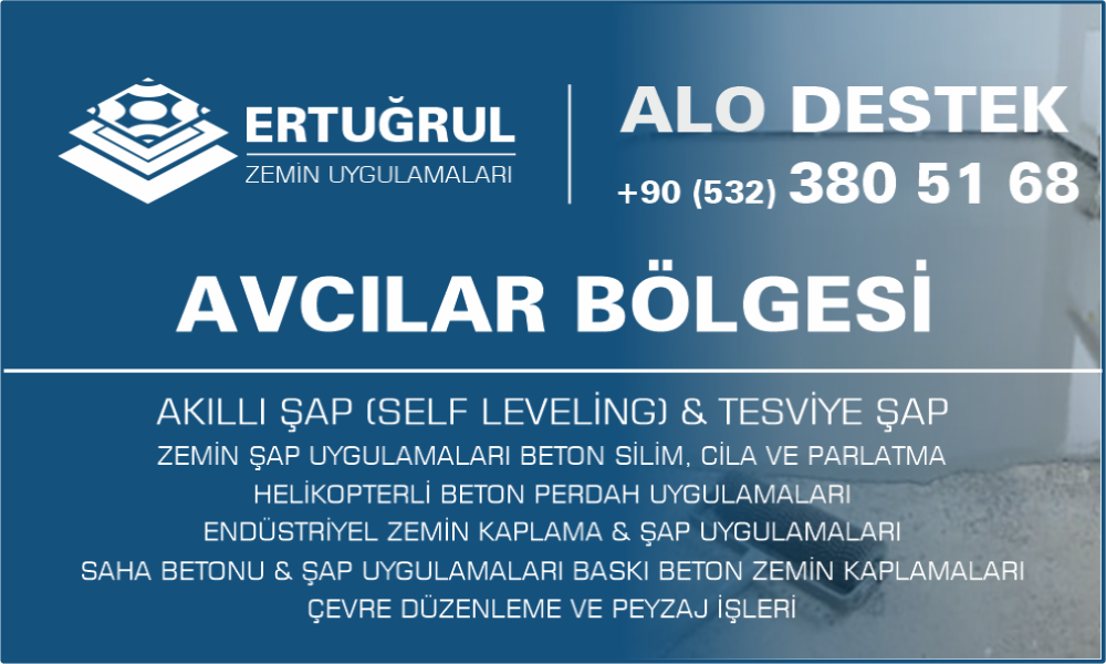 Avcılar Şap Zemin Uygulamaları Self Leveling Tesviye Şap