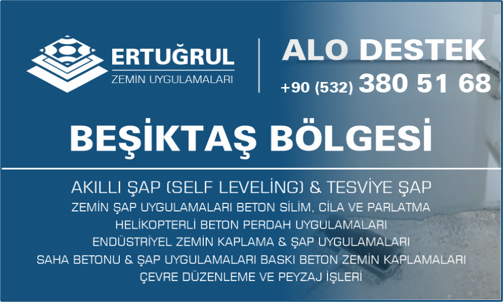 Beşiktaş Şap Zemin Uygulamaları Self Leveling Tesviye Şap