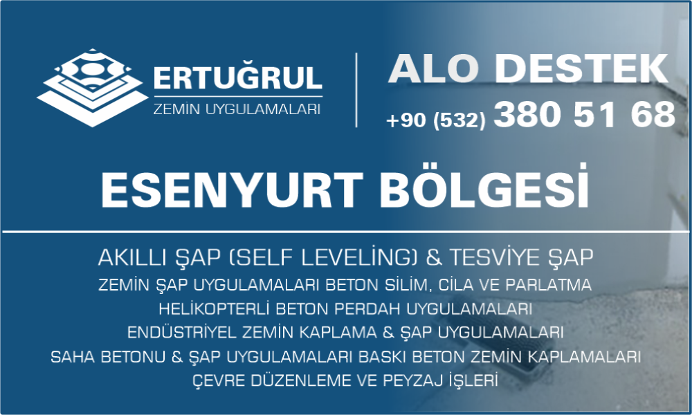 Esenyurt Şap Zemin Uygulamaları Self Leveling Tesviye Şap