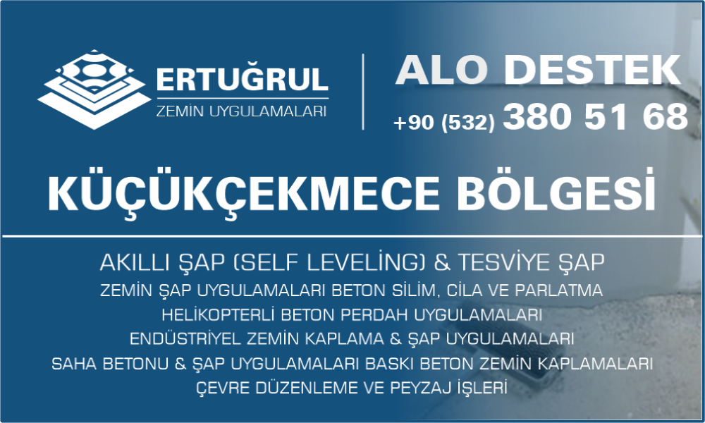 Küçükçekmece Şap Zemin Uygulamaları Self Leveling Tesviye Şap