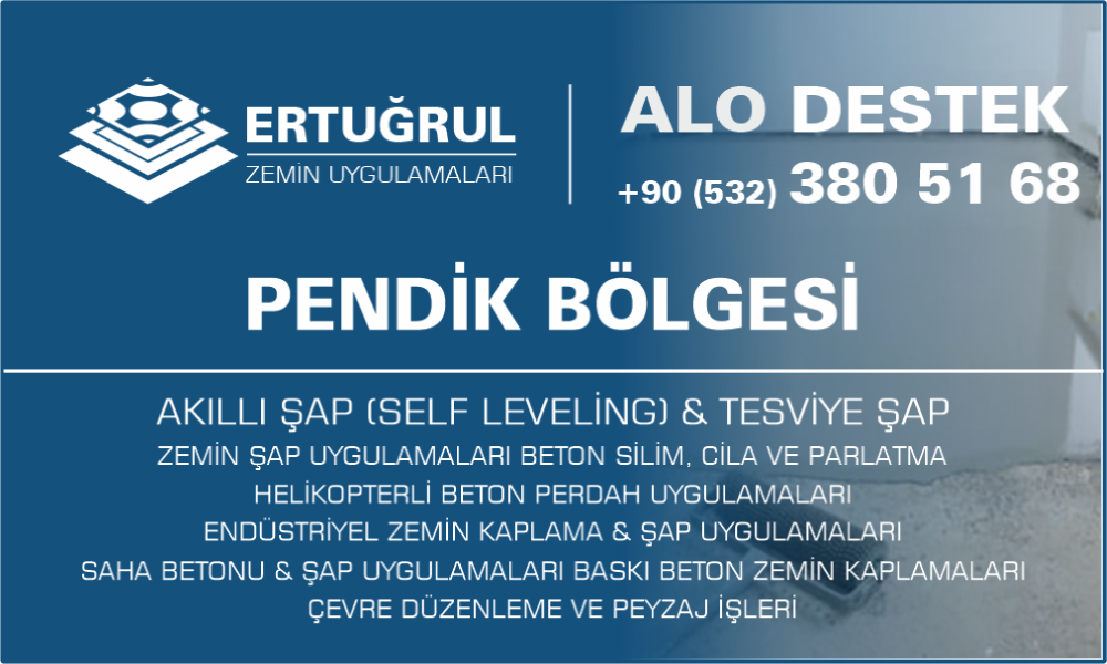 Pendik Şap Zemin Uygulamaları Self Leveling Tesviye Şap