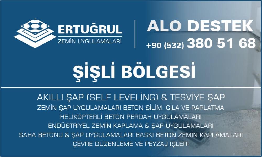 Şişli Şap Zemin Uygulamaları Self Leveling Tesviye Şap