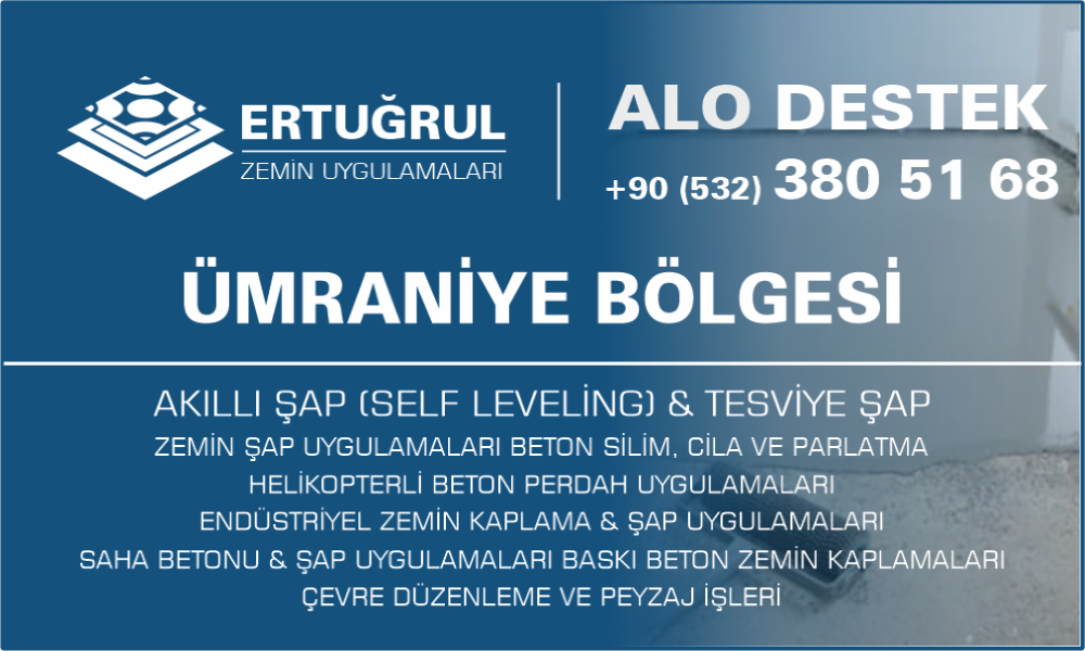 Ümraniye Şap Zemin Uygulamaları Self Leveling Tesviye Şap